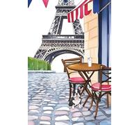 Paris Café Notebook: Aesthetic Journal with Eiffel Tower & French Bulldog for Dog Lovers and Dreamers: Chic Notes for Café Moments and Canine Dreams