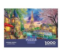 Paris Canal & Eiffel Tower 1000 Pezzi Puzzle Per Adulti - Cartone Resistente & Puzzle Reto Mentale Iconic Vibrant Waters - Per Tutta La Famiglia 52x38cm/1000pcs Regalo Perfetto