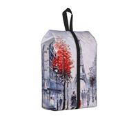 Paris City Tree Eiffel Tower Art Print Durable Travel Shoe Bags for Storage and Packing, borsa per scarpe impermeabile con cerniera liscia, 1 pezzo., One Size, Chiusura con cerniera, con cinturino