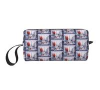 Paris City Tree Torre Eiffel Art Print Travel Storage Case Portable Cosmetic Pouch Zip Organizer Bag per organizzare ordinatamente