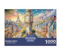 Paris Clock TowerHerculean Jigsaw Puzzles for Adults A 1000-Piece (Advanced) Epic of Impossible, Hard, And Difficult Challenging Puzzle Games - The Supreme Gift for Puzzle-Loving Adults And Kids Age
