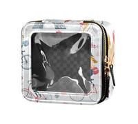 Paris Cycle Semplice Doodle Trasparente Viaggio Trucco Bag Toiletry Bag Makeup Organizer per le Donne