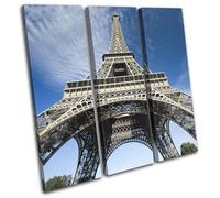 Paris Eiffel Tower Cityscape Architecture TREBLE TELA parete arte foto stampa