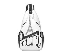 Paris Eiffel Tower France Sling Backpack Chest Crossbody Bag Casual Daypack For Men Women