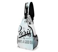 Paris Eiffel Tower Unisex Borsas A Spalla Leggera Borsa Monospalla Piccolo Borsa A Tracolla Per Trekking Lavoro Sportivo