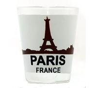 Paris France Eiffel Tower Sunset View shot Glass