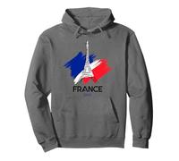 Paris France Flag & Eiffel Tower Graphic Tee Shirts, Paris Felpa con Cappuccio