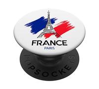 Paris France Flag & Eiffel Tower Graphic Tee shirts, Paris PopSockets PopGrip Adesivo
