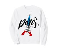 Paris France Flag with Eiffel Tower Tee Shirts, Paris Sketch Felpa