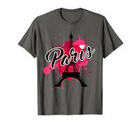 Paris France Splash Colors With Eiffel Tower T shirt, Paris Maglietta
