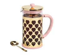 Paris Hilton Caffettiera francese con misurino a forma di cuore, set da 2 pezzi, 8 tazze o 963,9 g, rosa
