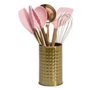Paris Hilton Parigi Hilton Cucina Crock And Tool Set 7 Pezzi, Rosa, Acciaio Inossidabile
