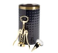 Paris Hilton Set di refrigeratori per vino, apripi/fermo, grigio antracite