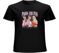 Paris-Hilton T-Shirt Hippie Clothes Korean Fashion Plain t Shirts Men Black 3XL