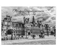 Paris-Impressionen in Schwarz-Weiß (Wandkalender 2026 DIN A3 quer), CALVENDO Monatskalender: Ansichten von Paris in Schwarz-Weiß-Fotografien