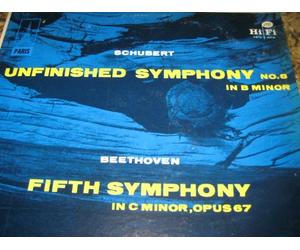 Paris International Album 9: Schubert Unfinished Symphony No.8 B Minor, Beethoven Fifth Symphony C Minor, Op.67 [Hans Wolf, H. Arthut Brown conductors]