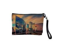 Paris La Defense Architecture Batiment Ville Modern - Astuccio per trucco in tela effetto lino, 23,5 x 15 cm, Città Moderna, 23.5 x 15 cm, Astuccio per il trucco