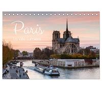 Paris - La Ville Lumière (Tischkalender 2026 DIN A5 quer), CALVENDO Monatskalender: Wahrzeichen und ungesehene Ausblicke auf Paris