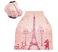 Paris Love Tower Auto per Bambini Passeggino Tettoia Copri Seggiolino Copertura Infermieristica per L'Allattamento Al Seno All-In-1 Morbido Traspirante Elastica Tettuccio