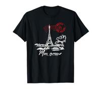 Paris Mon Amour Francia Donne Uomini Francese Torre Eiffel Parigi Maglietta