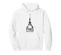 Paris Mon Amour - Torre Eiffel Grafica Artistica a Pennello Felpa con Cappuccio