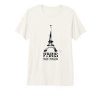 Paris Mon Amour - Torre Eiffel Grafica Artistica a Pennello Maglietta Premium