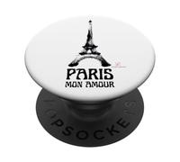 Paris Mon Amour - Torre Eiffel Grafica Artistica a Pennello PopSockets PopGrip Adesivo