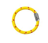 Paris Montana Bracciale originale in corda nautica, 8 mm, stile boho e nautico, con chiusura magnetica e incisione a ancora, unisex per uomo e donna, 24 cm, Corda nautica, nessuna.