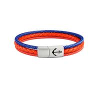 Paris Montana Bracciale unisex in pelle di corda nautica, realizzato a mano, con chiusura magnetica e incisione ad ancora, elegante regalo per uomo e donna, 19 CM, Corda nautica, nessuna.