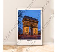 Paris Muro Stampa Francia Viaggi Poster Illustrazione Décor Regalo senza Cornice