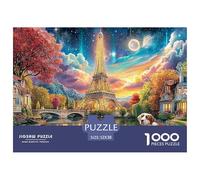 Paris Night Scene Puzzle Di Ispirazione Museale Per La Famiglia - 1000 Pezzi Con Stampe Puzzle Di Elevata Qualità Artistica - Il Regalo Per Eccellenza Per Un Pubblico 14+ 52x38cm/1000pcs
