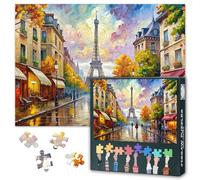 Paris - Puzzle da 1000 pezzi, motivo: paesaggio di Parigi, per adulti, regali di famiglia, torre Eiffel, puzzle artistico, 50 cm x 70 cm