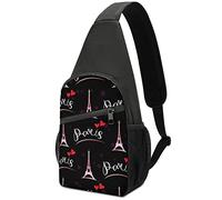 Paris Romantic Eiffel Tower Crossbody Zaino Borsa a tracolla Leggera Borsa a tracolla da viaggio Zaino da escursionismo