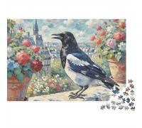 Paris Rooftop Bird Colourful Paris Flower Canal 1000 Pieces Adult Jigsaws Birthday Fun Activity for Rainy Days 38x26cm/1000pcs
