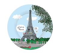 PARIS SB920G - Piatto per dessert, motivo "Tour Eiffel"
