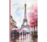 Paris Souveiner Notebook: 120 Ruled Pages | 6x9” Softback Journal with Watercolor Parisian Street Scene Cover