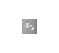 PARIS SPOT AD 1 LUCE LED GU10 CON SNODO IN METALLO BIANCO, NERO O ALLUMINIO DIAMETRO CM 8