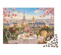 Paris Spring 1000 Pezzo Puzzle Riciclabile Paper Eiffel Tower Senior Puzzles Accessori per Giochi di Festa Ottima Idea Regalo for Women And Men Both 70x50cm/1000pcs