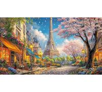 Paris-Spring-Street Carta riciclata Puzzle 1000 pezzi Idea regalo perfetta Giochi educativi per donne e uomini Bellissimo puzzle decorativo 38x52/1000 pezzi