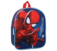 Paris Stock Maxxidiscount - Zaino Spiderman 3D in tela, 32 cm, colore: Blu
