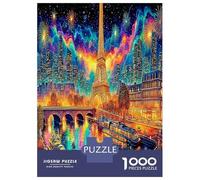 Paris Street 1000 Pezzi Paris Skyline at Night Puzzle Giocattoli Puzzle Per Gioco Familiare Decorazione Per La Casa Per Bambini E Adulti Regali Regalo Giocattolo 38x26cm/1000pcs