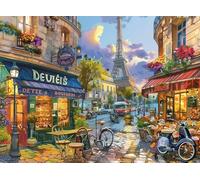 Paris Street Scene Puzzle 1000 Pezzi Relax Solitario Post Lavoro Rompicapo Per Momenti Di Pace Attività Antistress Naturale Regalo Per Chi Ama 1000 PCS