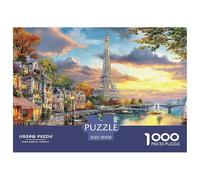 Paris Sunset River Scene Puzzle Della Collezione Museo - Edizione Da 1000 Pezzi Con Fedeli Riproduzioni Di Opere D'Arte - Regalo Educativo E Di Qualità (12+) 70x50cm/1000pcs