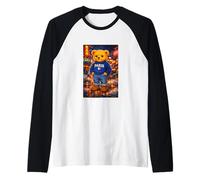 Paris Teddy Bear Street Stories Illustration Graphic Designs Maglia con Maniche Raglan