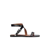 Paris Texas Black Calfskin Strap-On Sandals - EU36/US6