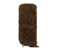 Paris Texas - Furry Stiletto Boot 105 - - Shoes - Donna - Marrone - 37 EU