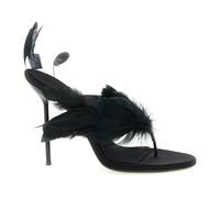 Paris Texas - Lidia Feather Thong Mule - - Shoes - Donna - Nero - 36 EU