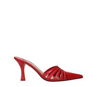 Paris Texas Red Leather Stiletto Heel Sandals - EU37.5/US7.5