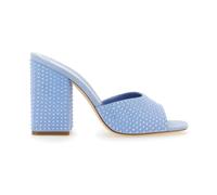 Paris Texas, ,Shoes ,Donna ,Blu ,36 EU Mules con Tacco a Blocco Impreziosite