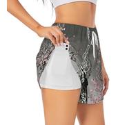 Paris Tower, pantaloncini sportivi da donna, estivi, per il tempo libero, jogging, ciclismo, attività all'aperto, bianco, X-Large lange